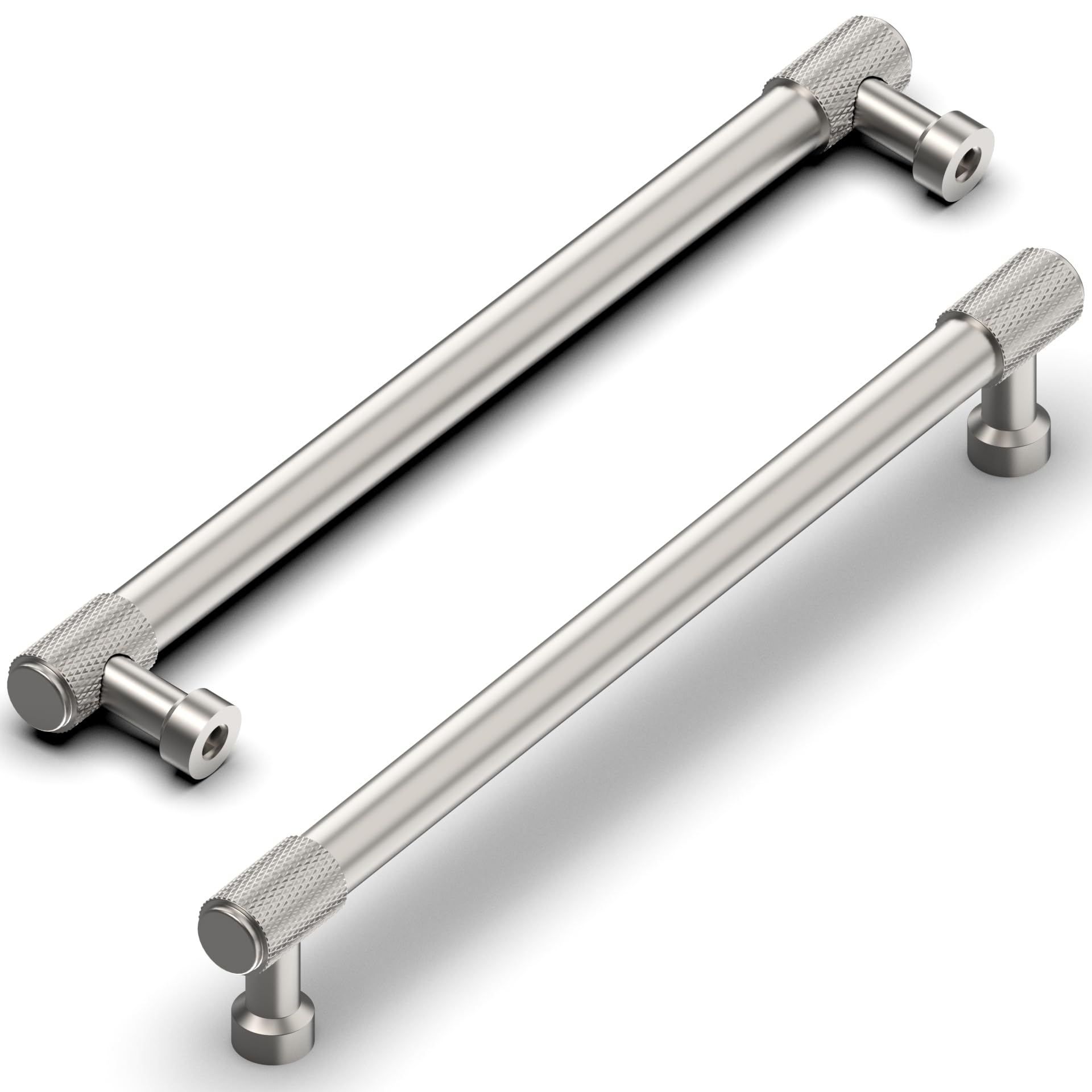 Talentedeco 10 Pack Brushed Satin Nickel Pulls, 192mm(7.5 Inch) Center to Center Hole Center, Kitchen Cabinet Handles for Drawer Dresser, Cupboard and Wardrobe