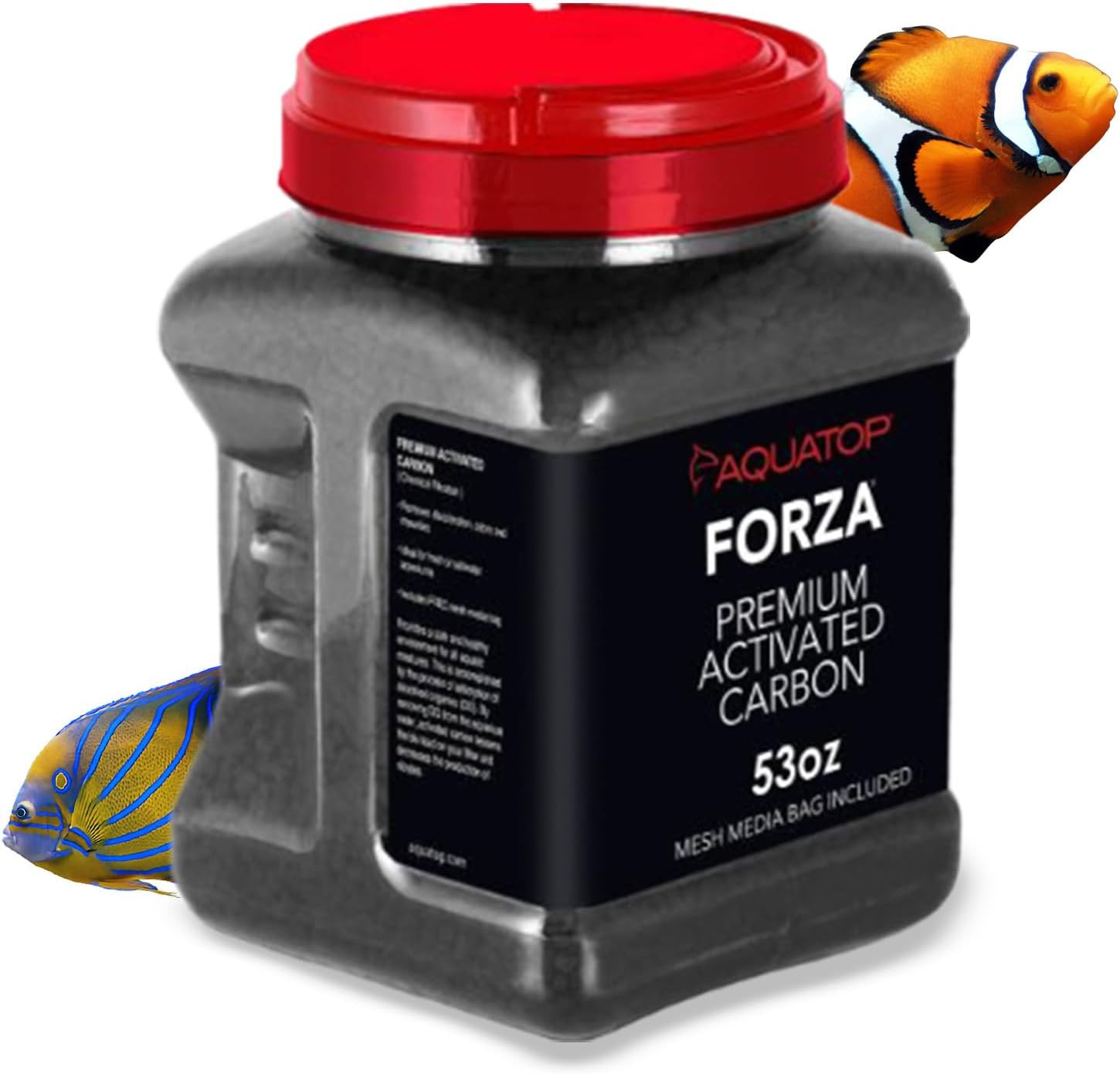 Aquatop Premium Activated Carbon Media 53 oz - Enhances Water Clarity and Removes Impurities - Ideal for Freshwater & Saltwater Aquariums