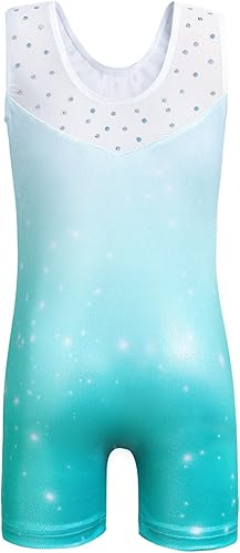 Miniatura 2 de HOZIY Mallas de gimnasia para niñas, con estampado de copos de nieve, azul, morado, rosa intenso, destello