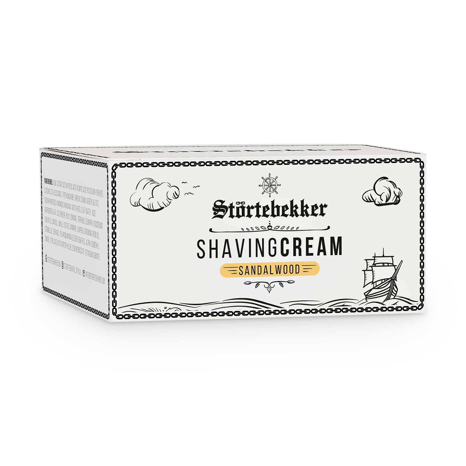 Störtebekker® Premium Rasiercreme Männer Sandelholz | Schutz & Pflege für alle Hauttypen | Rasierschaum Männer mit Aloe Vera | Sanfte & glatte Rasur ohne Hautirritationen | Bartpflege 200 ml