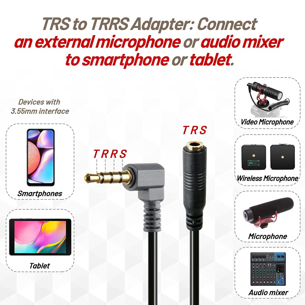Amazon.co.jp: TRS - TRSアダプター 3.5mmとTRSメスからTRRSオス