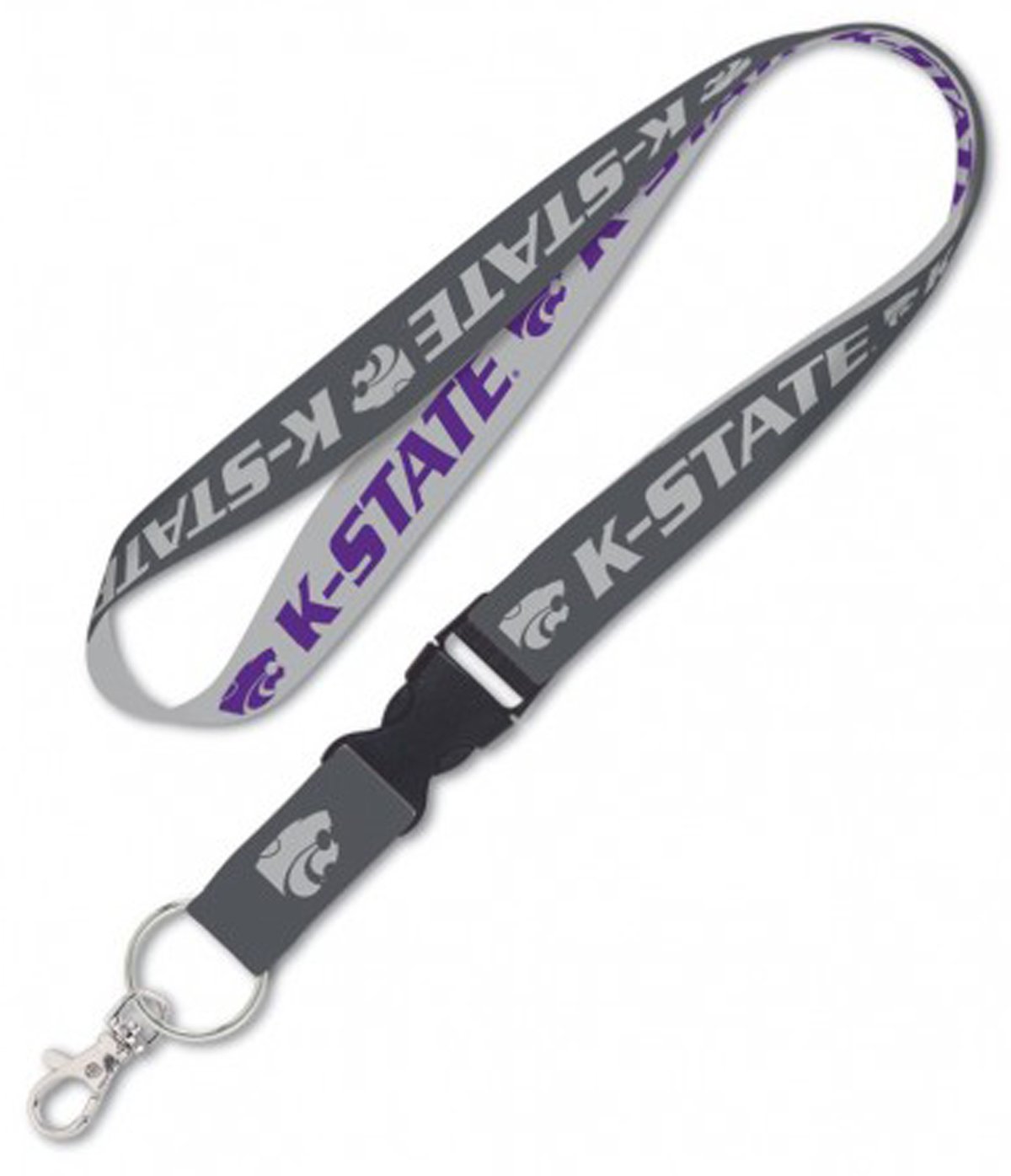 Kansas State University KSU Wildcats Premium Lanyard Charcoal Edition K-State