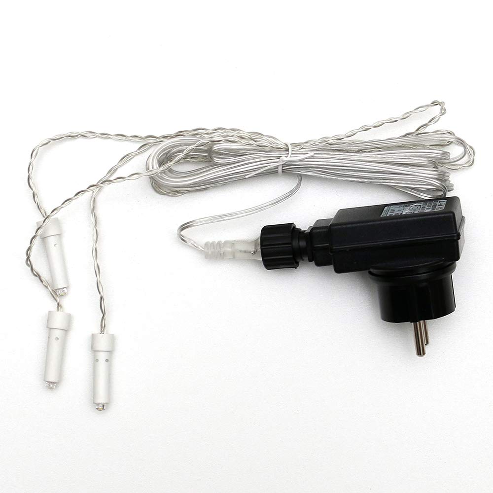 ***3er Set Weihnachtssterne aus Kunststoff in weiß, inkl. LED Beleuchtung und Adapter, für Innen und Außen geeignet. Maße je Stern L/B/H: 13,5 x 5,5 x 12 cm.