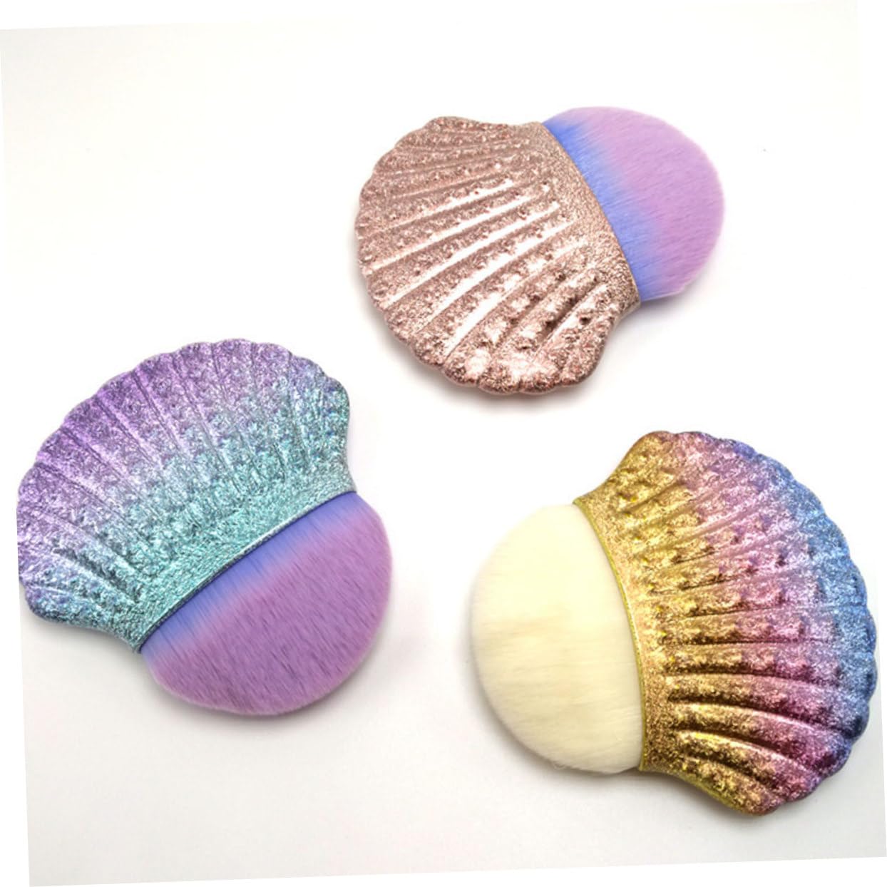 Healeved Cosmetic Beauty Brush Foundation Brush Creative Shell Shape Lightweight Soft Perfect for Daily Use Random Color