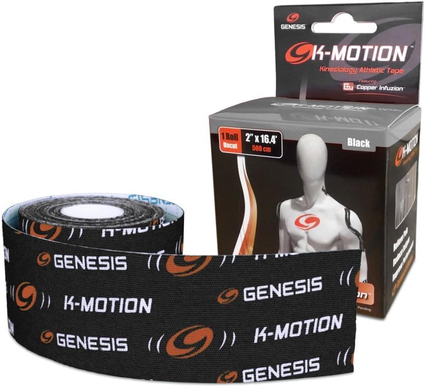 K-Motion Tape with Copper Infuzion- Black Uncut Roll