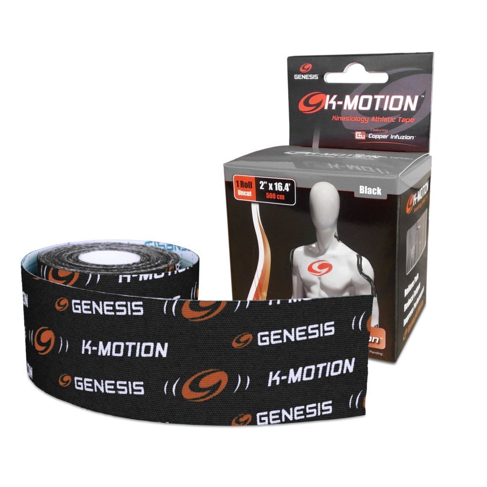 Genesis K-Motion Tape with Copper Infuzion- Black Uncut Roll