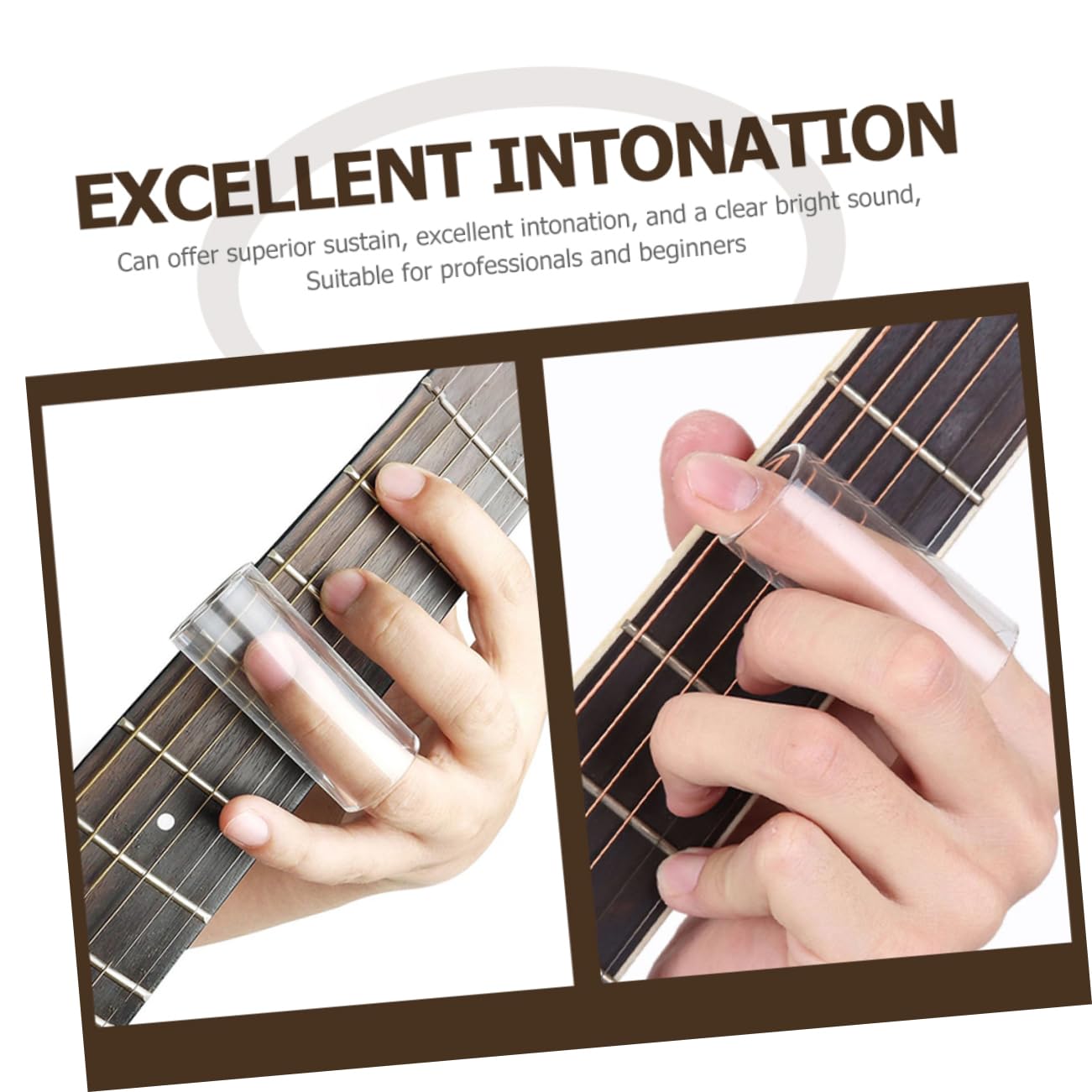 FUNOMOCYA 4pcs Professional Guitar Slides Glass Music Guitar Slide Bars High Durability Slider Sticks