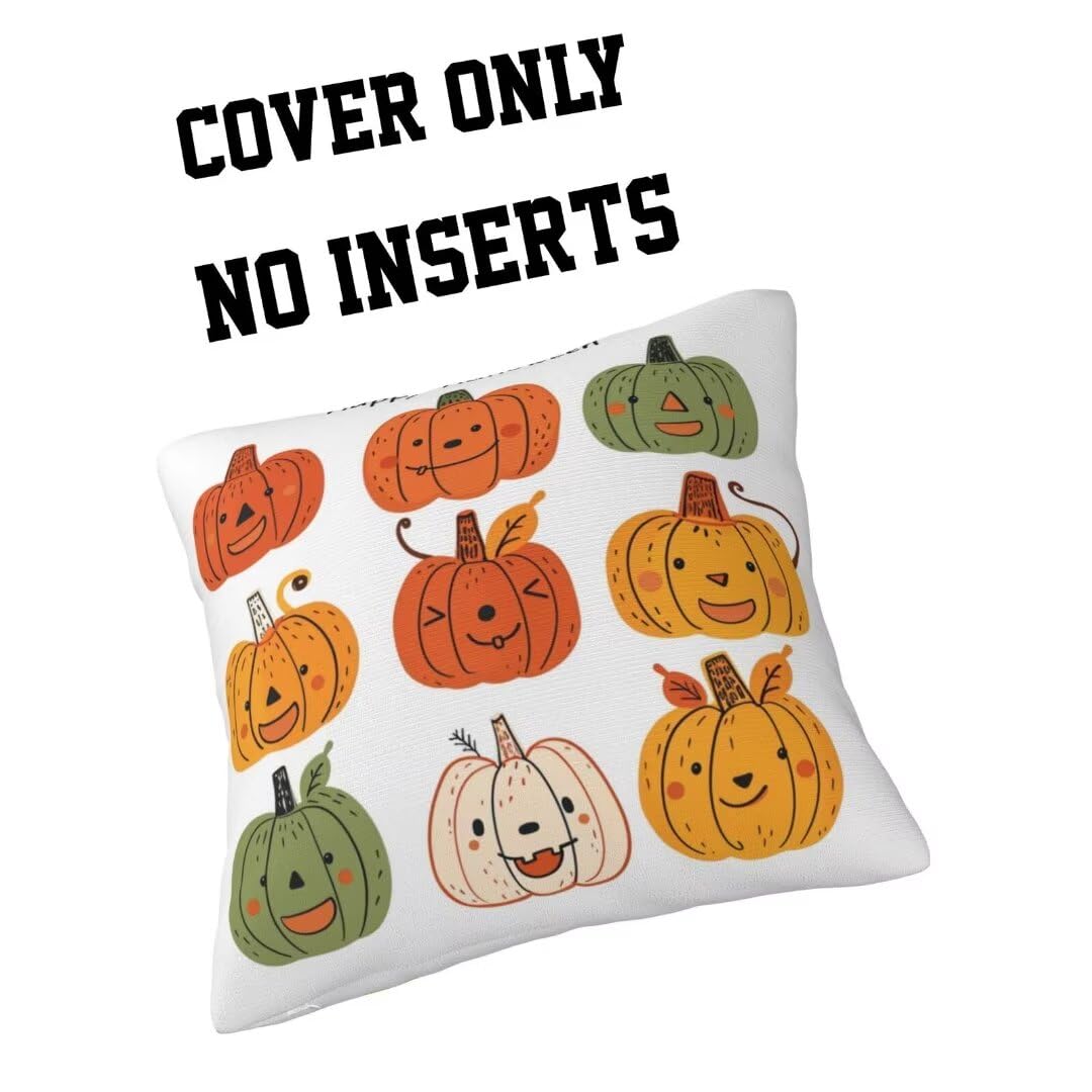 Juego de 2 Fundas Cojines 60x60 cm Funda Cojin Dibujos animados, Calabaza Cojines Sofa Funda de Almohada Lumbar Cojines Cama Decorativos a Doble Cara para Silla Dormitorio Decoracion Habitacion -xh107