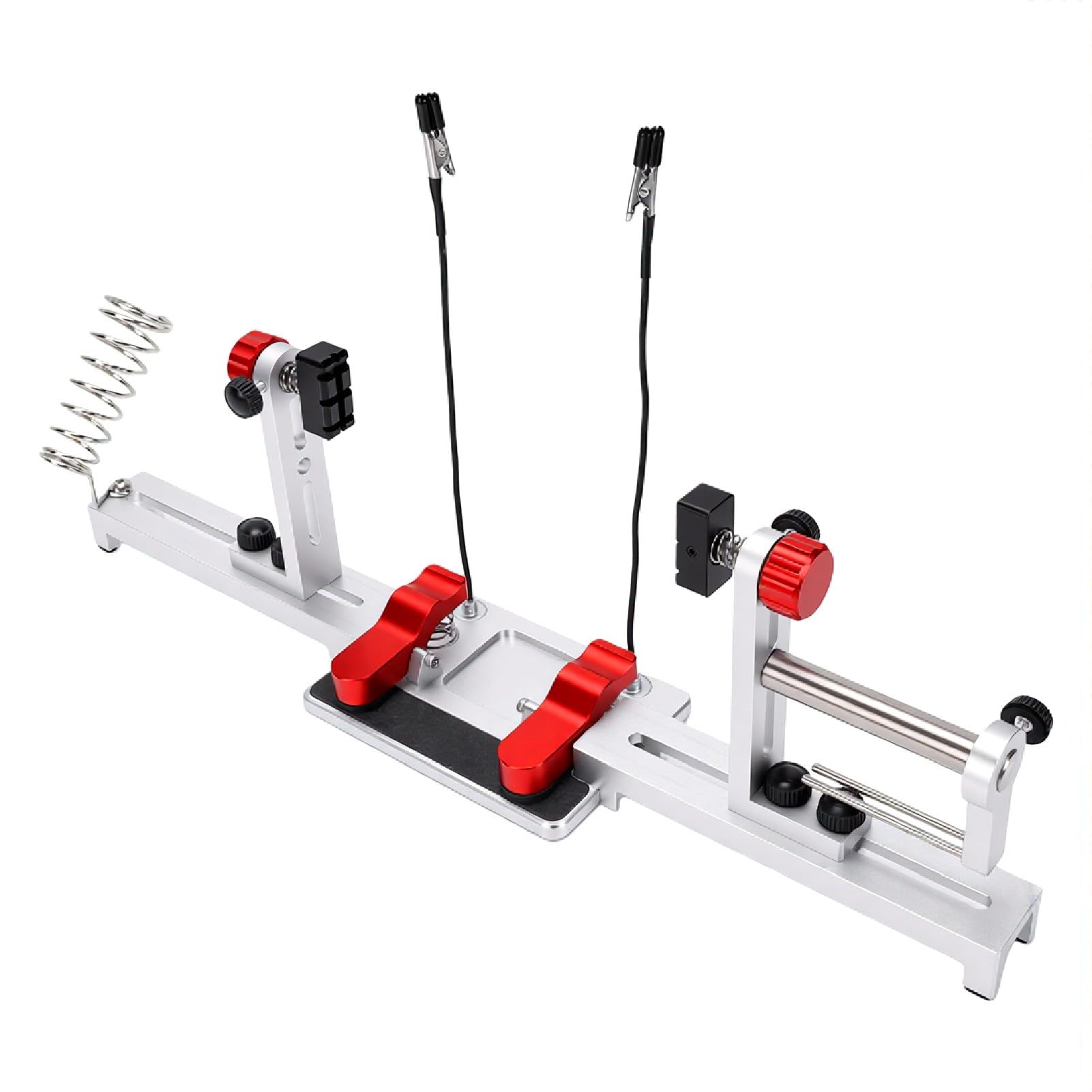 banapoy Soporte de Placa de Circuito que Ayuda a las Manos, Abrazadera de Soldadura Ajustable de 5-245 Mm, Estación de Soldadura de PCB de Rotación 360 con Soporte de Carrete de, para Placa de