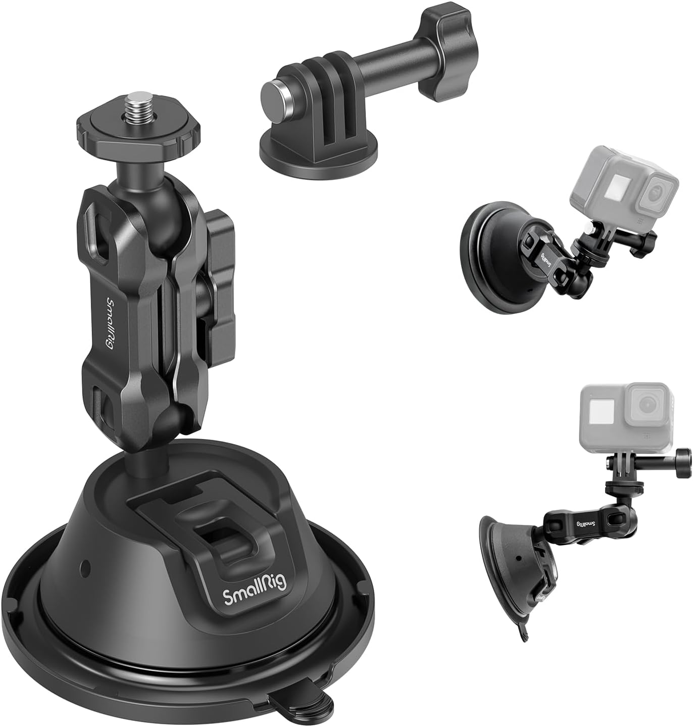 SMALLRIG ポータブル吸盤マウントサポート アクションカメラ SC-1K - 4193