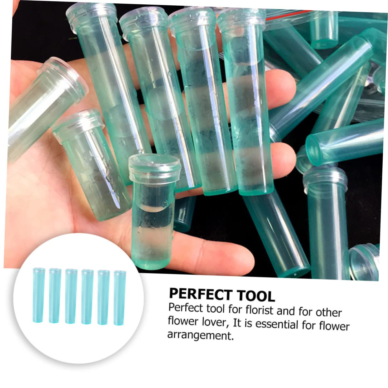 150 Pcs Flower Preservation Tube Culture Tube Garden Supplies Flower Growing Tube Fresh Floral Supplies Nutrition Tube Flower Culture Long Preservation Growing Tube