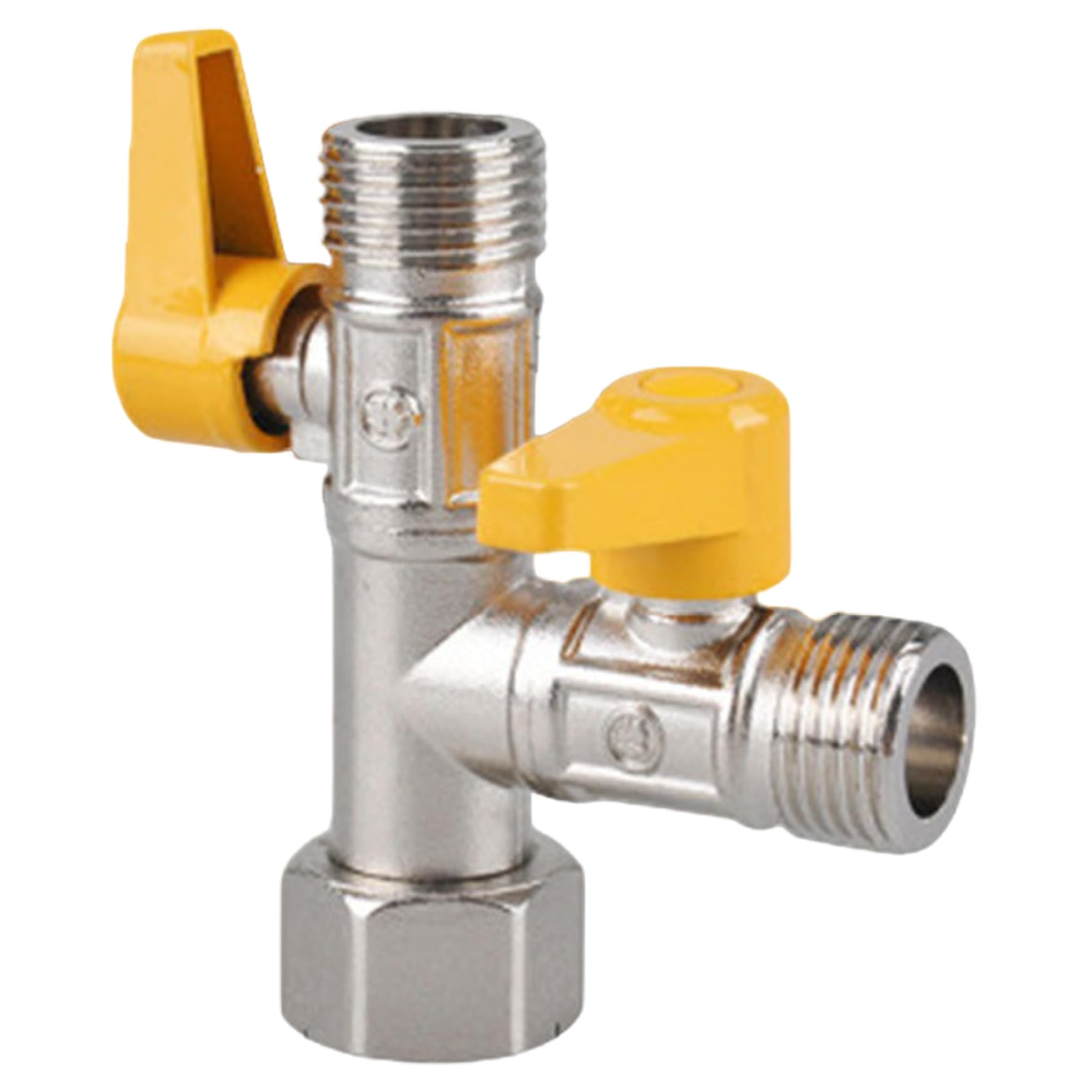 Jorzer Hose Splitter 2 Way Heavy Duty, T-type, Copper, Easy Turning, Adjustable Water Pressure Control, Leak-proof Connection, Versatile Application, Convenient and Easy to Use, Sturdy Construction