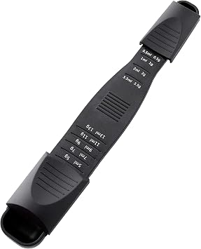 M&c Dual Sided Adjustable Measuring Spoon - Metering Spoon with Leveler in Gram & ML- For Dry or Liquid Ingredients, Baking, Cooking, Powder, Spices - Black 1pc