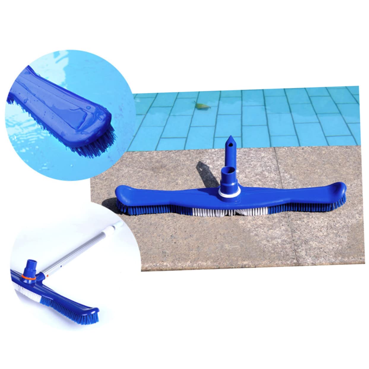VANZACK Spazzola per Piscina 20 Pollici Setole Rigide in Plastica Spazzola per Pulizia Pareti e Pavimenti Resistente Adatta per ed Esterno 1 Pezzo