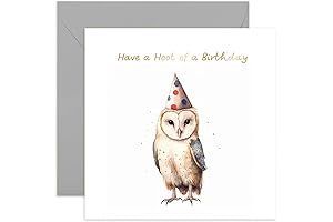 Old English Co. Have a Hoot Owl Birthday Greeting Card for Women and Men