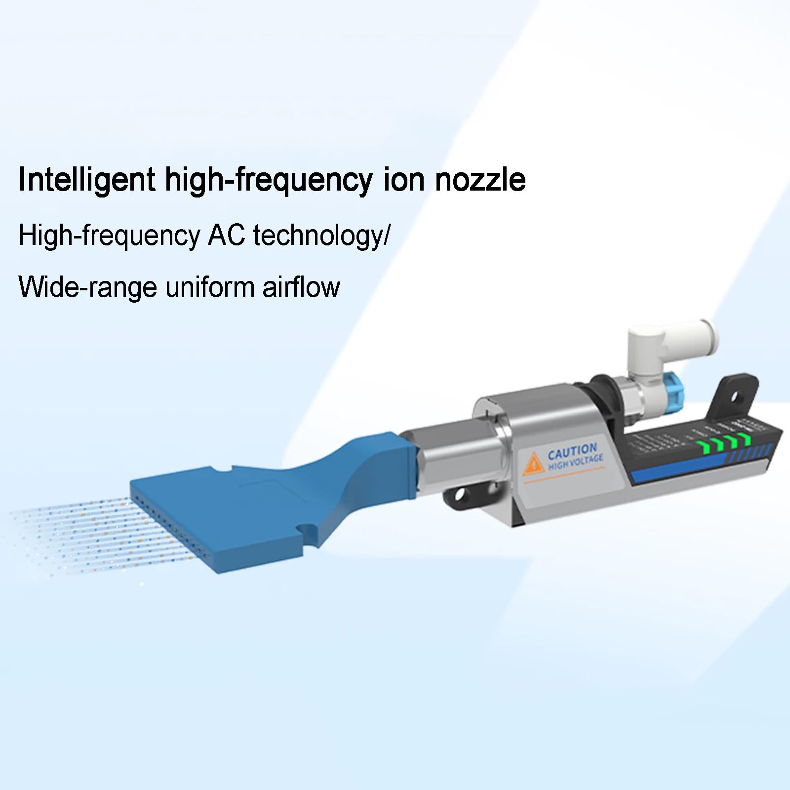 Mini boquilla de aire ionizante eliminadora estática con indicador LED, aguja de aleación de tungsteno para reparación electrónica, compatible con compresor de aire