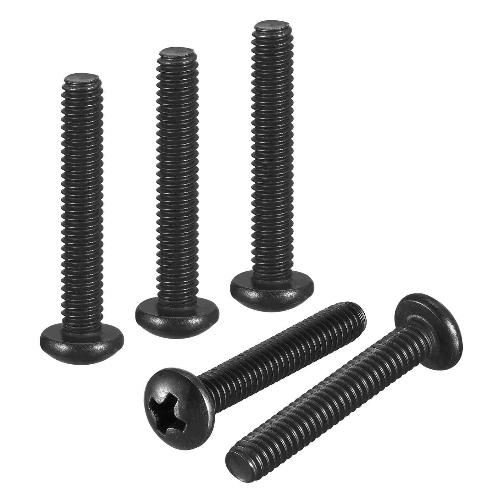 DTGN #8-32x1" Pan Head Machine Screws - 50pcs - Good for Machinery - 304 Stainless Steel Phillips Machine Screws Bolts - Black โ image 1