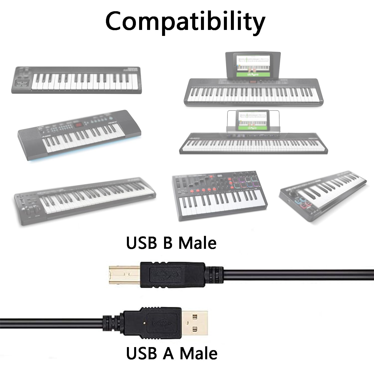 Amazon.co.jp: USB MIDIケーブルコード。M-Audio Keystation 49 MK3