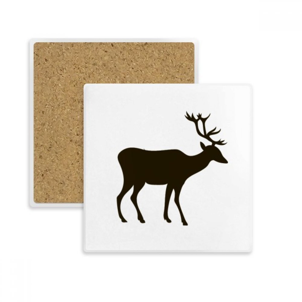 Coaster Cerf Noir Mignon en pierre absorbante de haute qualité