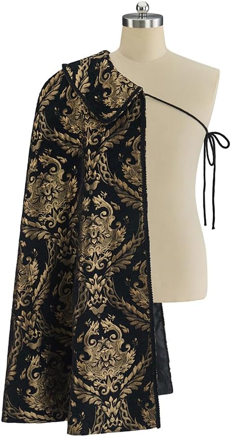 Willyacos Tudor Cape Men Medieval Renaissance Costumes Noble Tudor King Costume Cape Ren Faire Half Shoulder Cloak - Image 2