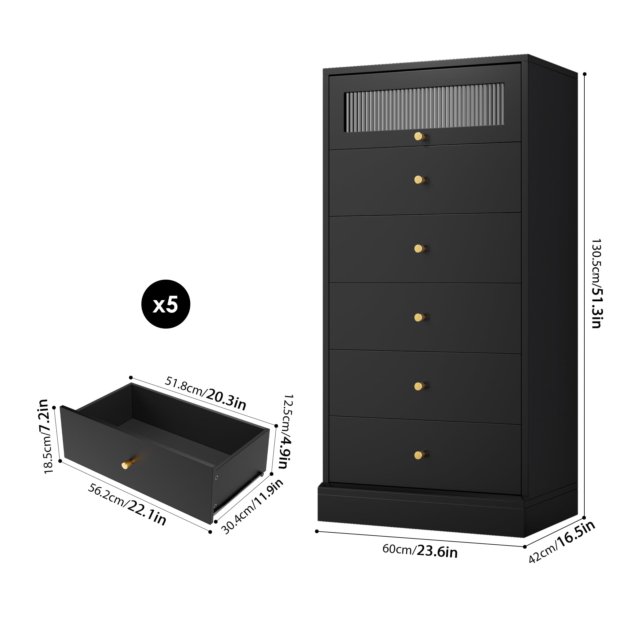 tall black and gold dresser Posie Mini Gold main image 0