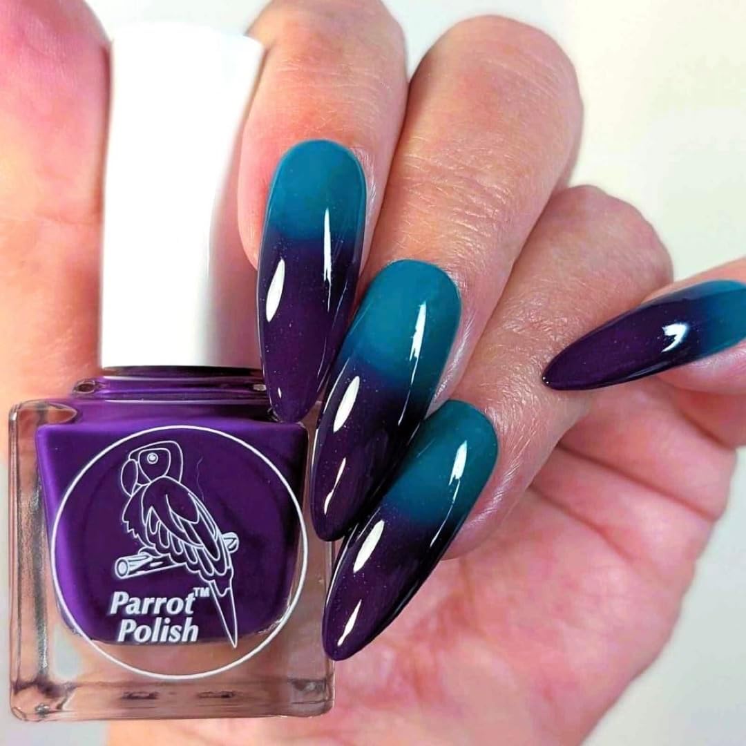 Amazon.com : Parrot Polish Purple Lilly Expolsion Thermal Nail Polish ...