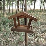 Joxoilso 木製の野鳥の餌台 バードウォッチング用 壁掛け屋外用バードフィーダー