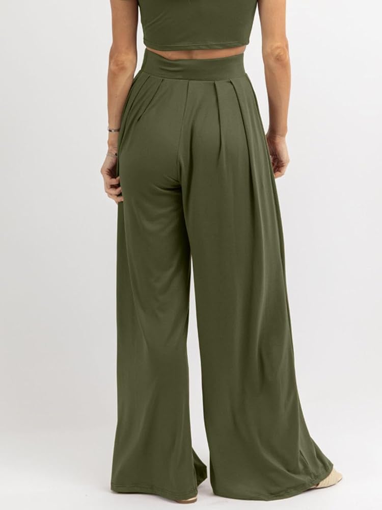 【送料&関税込】Khaite Pheadra Wide Leg Trousers Khaite Pheadra Wide-Leg Ankle Crepe Pants | Neiman Marcus