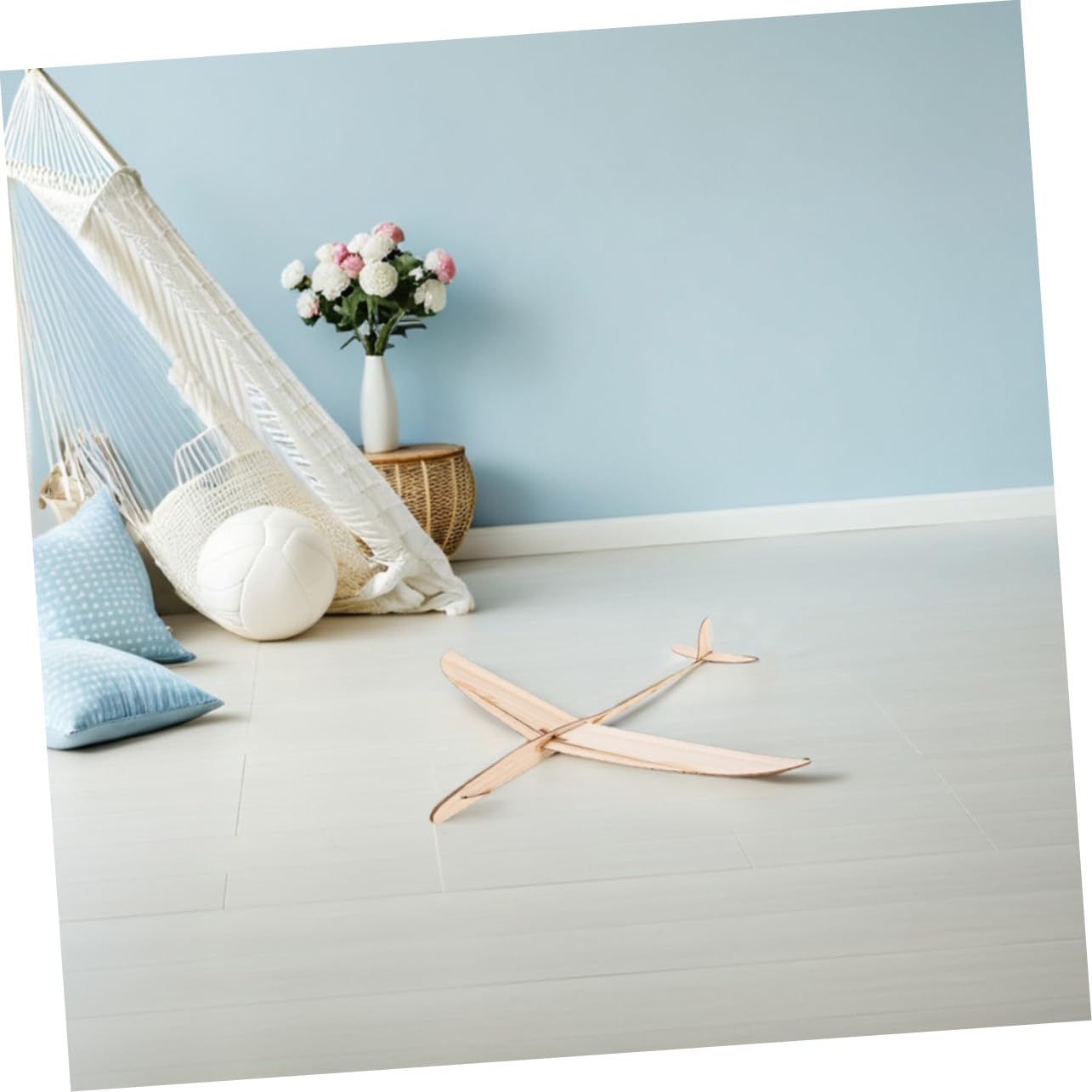 ibasenice Lot de 2 Planeurs en Bois Soi-même Surface à Peindre, Vol Stable, pour Garçon et Filles et Loisirs en Extérieur