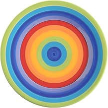 Hand Painted Rainbow Stripe Ceramic 18 cm Side Plate