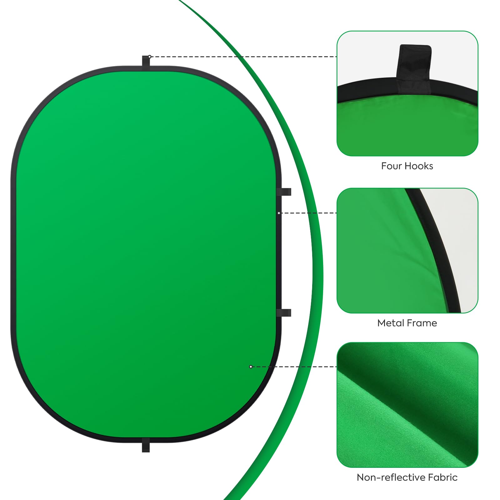 100 x 150 cm, sfondo verde per fotografia, schermo verde su entrambi i lati e schermo blu, sfondo pieghevole e reversibile 2 in 1 per fotografia, video di YouTube e live streaming