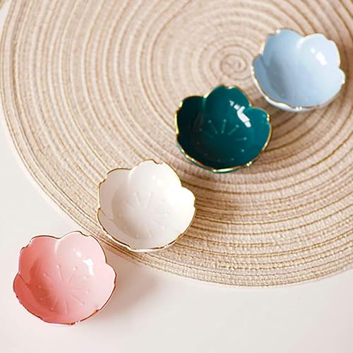 Miniatura 8 de Cabilock 2 platos de cerámica de diseño de porcelana verde esmeralda, cuencos de condimentos para salsas, condimentos y aperitivos, cocina,