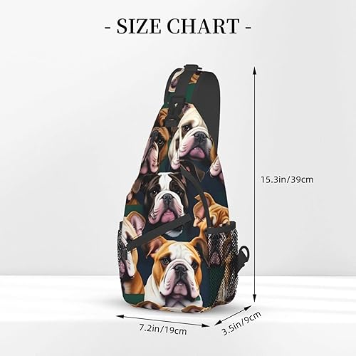 Vista 3 de Lindo Husky Print Sling Bag Crossbody Sling Mochila Viaje Senderismo Bolsas de Pecho para Mujeres Hombres