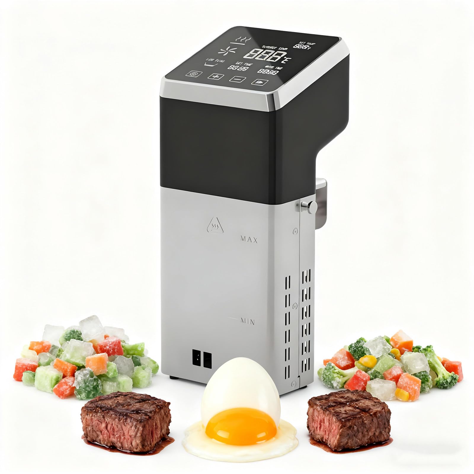 Komercyjne urządzenie do gotowania metodą sous vide dla restauracji, urządzenie do gotowania metodą sous vide o mocy 1600 W, cyrkulator zanurzeniowy 360°, precyzyjna kontrola temperatury