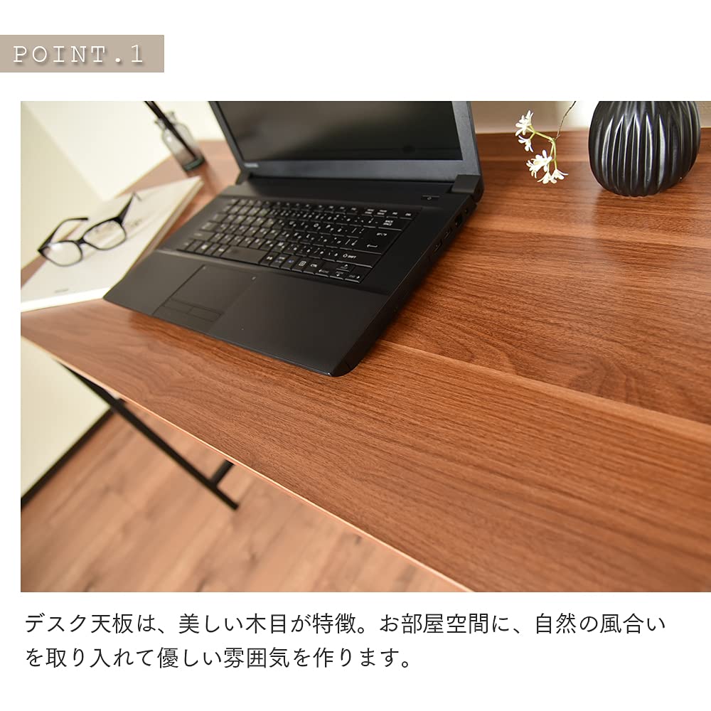 Amazon.co.jp: タマリビング(Tamaliving) デスク ライズ ウォルナット