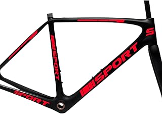Juego de 15 pegatinas adhesivas para cuadro de bicicleta, pegatinas para cuadro de bicicleta MTB, protección universal, B0169 (color rojo fluorescente)