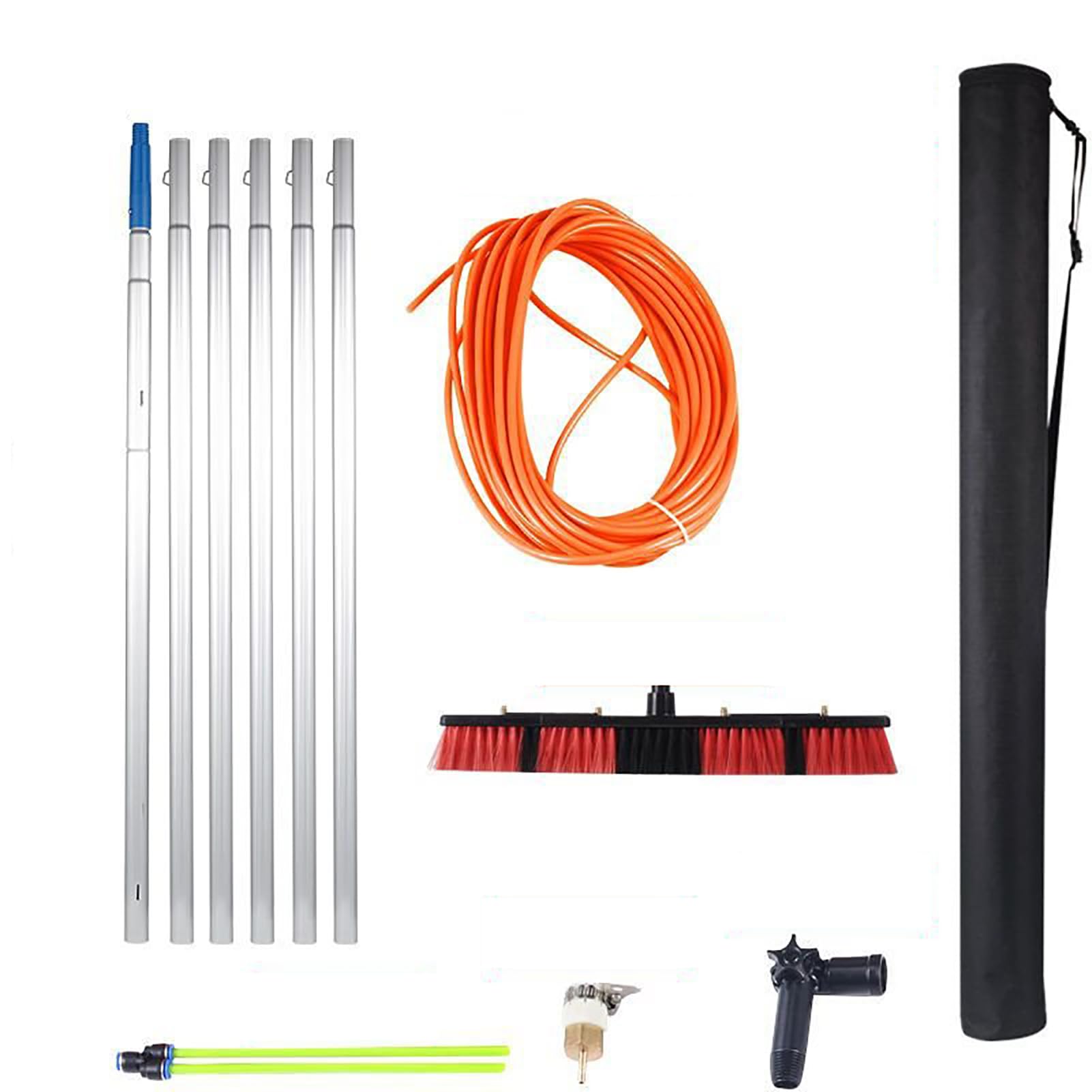 Kit de nettoyage de panneau solaire pour toit et équipement de lavage de vitres extérieures