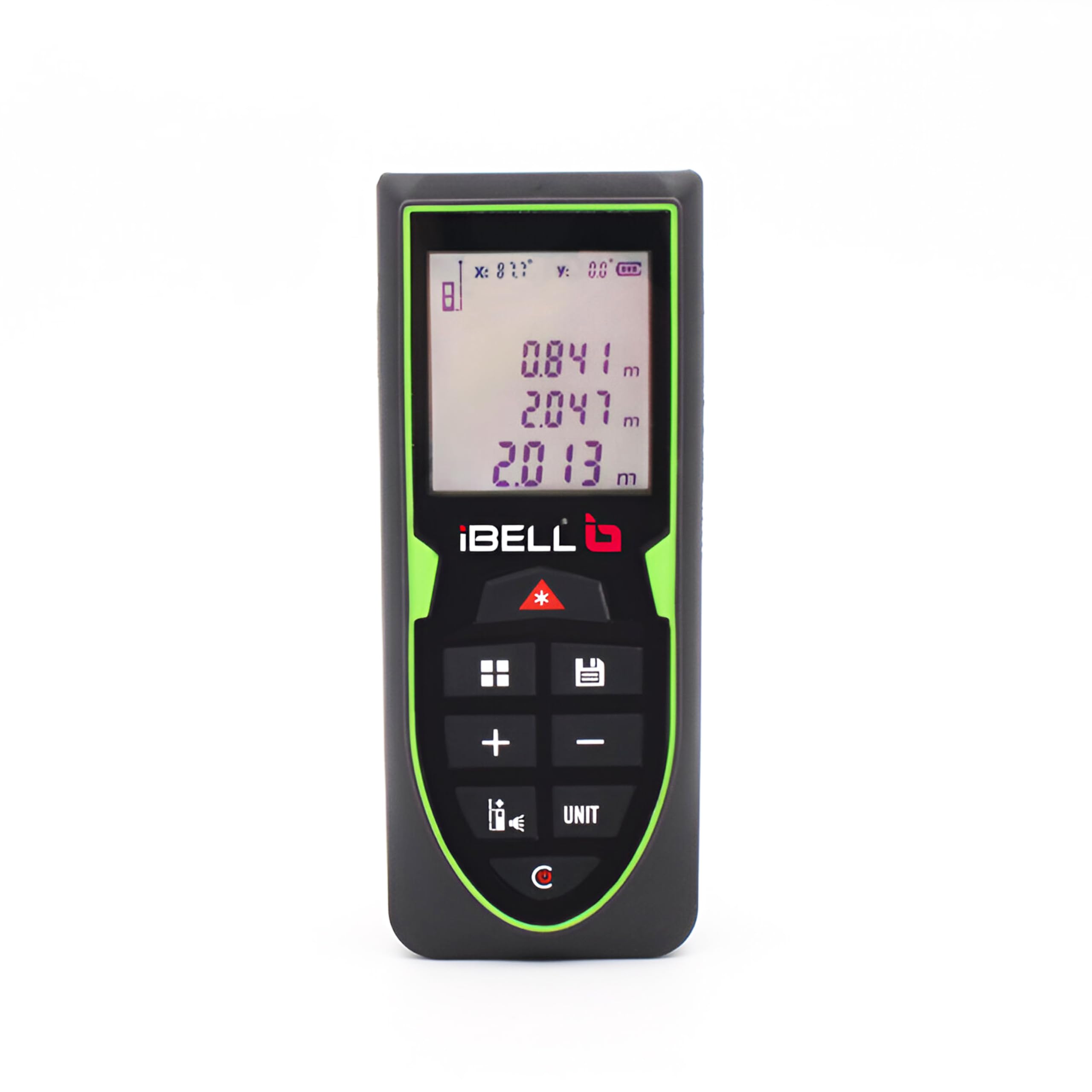 iBELL DM70-03 Outdoor Laser Distance Meter 70M/230ft| Pythagorean Mode| Area/Volume Measurement|Backlit LCD| Mute Mode
