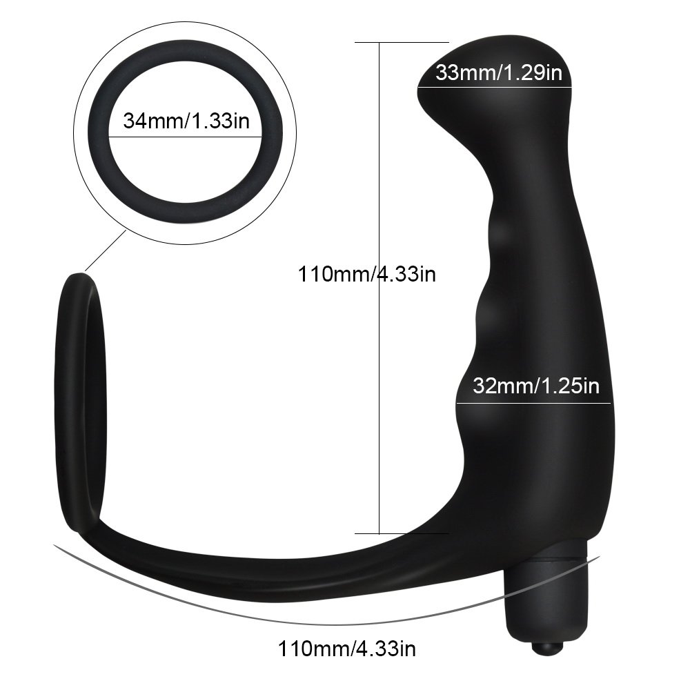 Massaggiatore prostatico – 7 diversi design – Vibration Plug anale prostata – Stimolatore anale sesso uomo erotico G voi massaggiatore giocattolo sessuale (1 anello da pozzetto – sottile – con