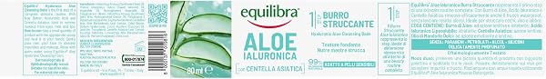 Equilibra, Aloe Ialuronica Burro Struccante Viso, con Burro di Aloe, Acido Ialuronico e Centella Asiatica, Doppia Detersione, Adatto a Pelli Sensibili, Clinicamente Testato, 80ml - 3