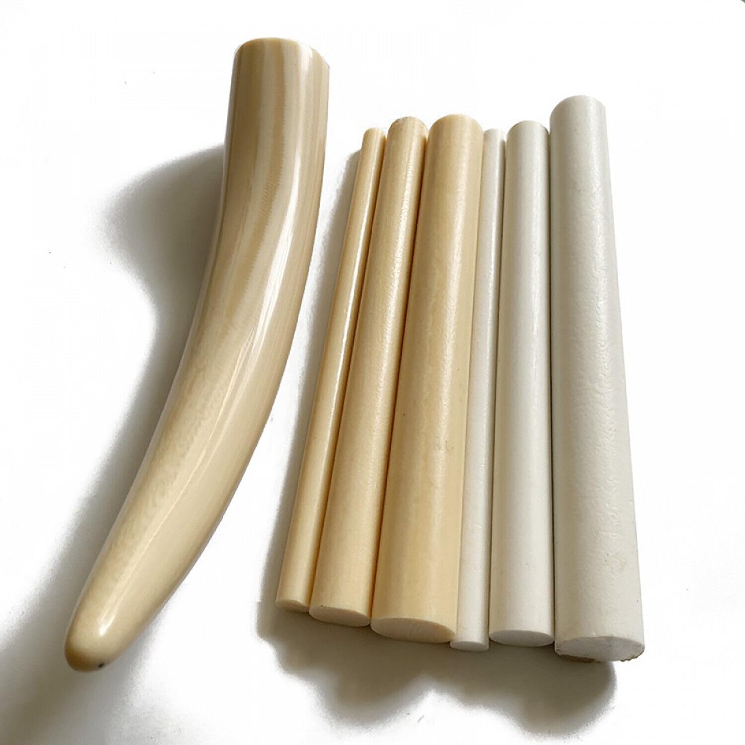 CUEFITS Everine Ivory Substitute Immitation Rod Bar Material (Natural Color) for Pool Cue/Beeds/Knife Building (OD35mm x 300mm)
