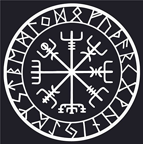 Viking Compass Asatru Rune Vegvisir Talisman Heathen Vinyl Decal Sticker Car Window Wall Notebook Laptop Sticker Decal