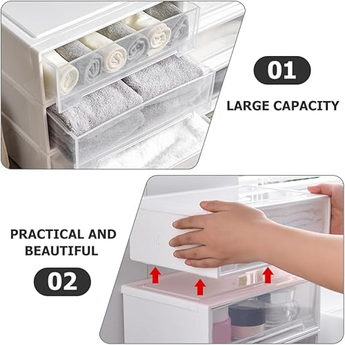 Miniatura 5 de Abaodam 1 Unidades de Baño Cosméticos Titular Maquillaje Exhibición Escritorio Cajones de Almacenamiento Apilables Cajones de Almacenamiento de