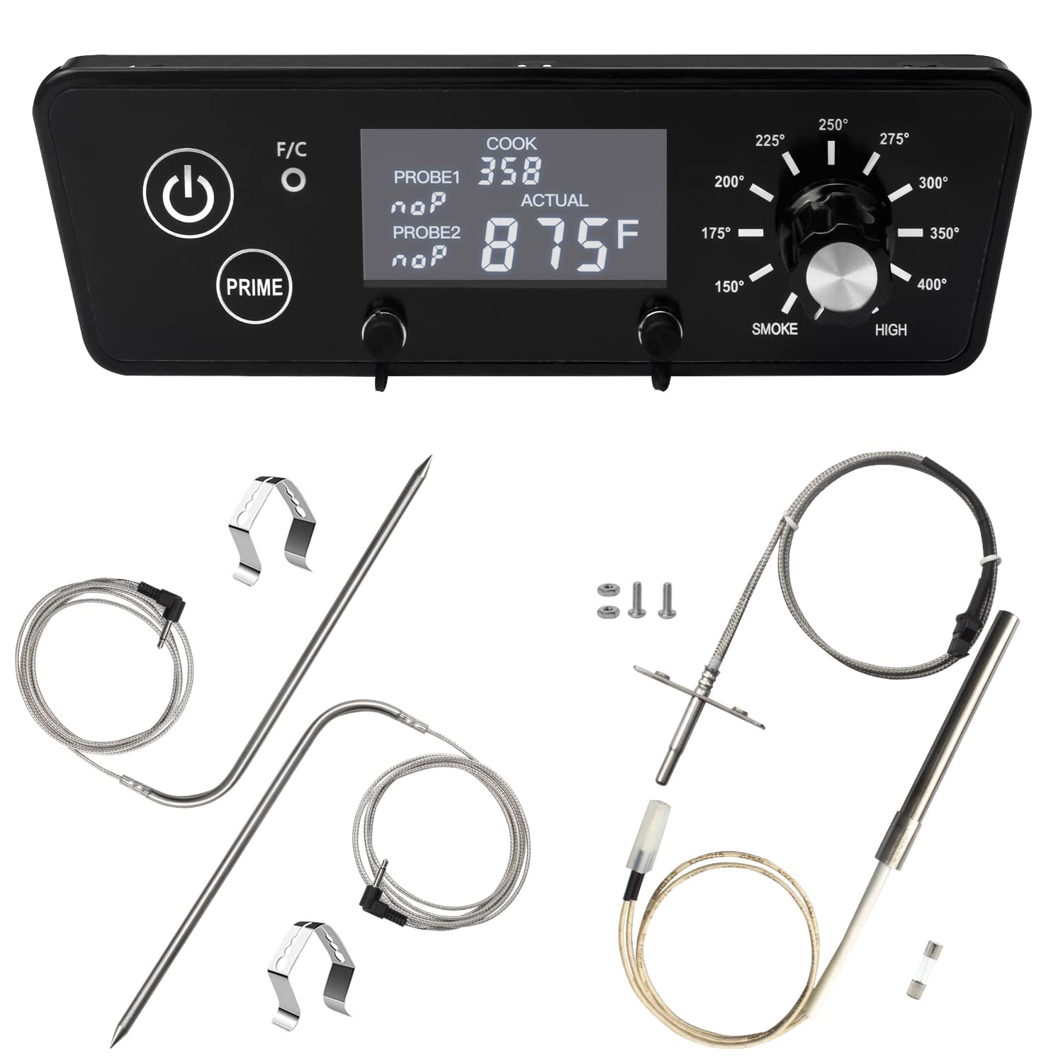 Digital Thermostat Controller Replacement For Pit Boss Pellet Grills - Comes With Probes & Clips