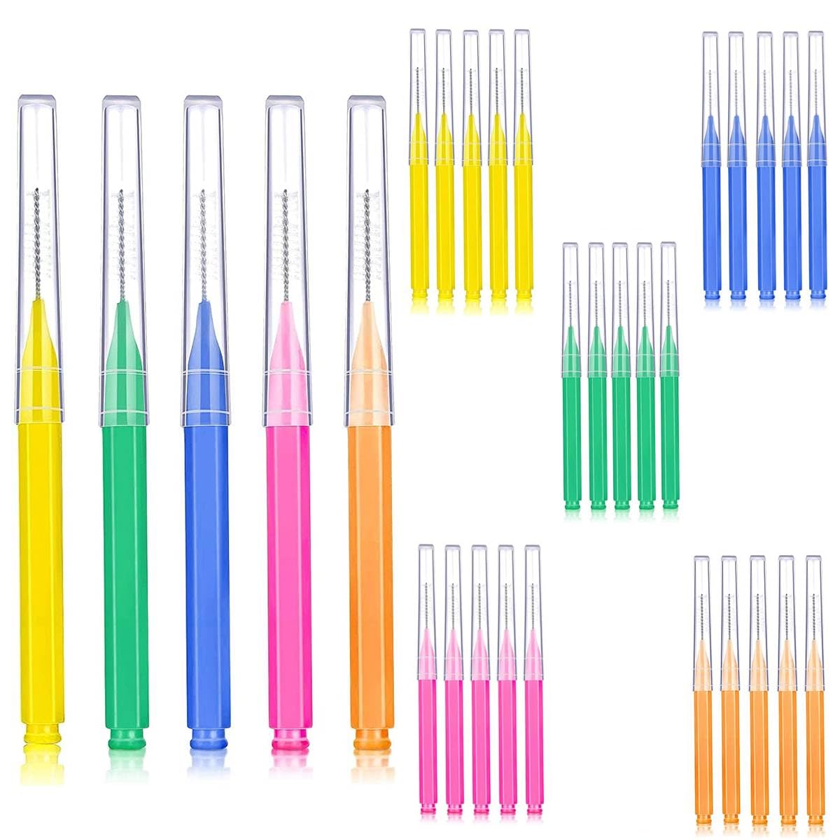 HANNEA Manual, 30Pcs/Set Interdental Brush For Teeth, 5 Sizes Braces Brush Toothpicks With Soft Bristles Floss Heads Dental Brushes Between Teeth Gum Braces Cleaning Kit Oral Tools, Adult, Multicolor (B0CWNT6BKK) Amazon Price History, Amazon Price Tracker
