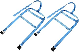 Luxshiny 2 Piezas Cinturón de fijación de neumáticos Correa Fija para manipulación de neumáticos Banda de fijación de neumáticos de Poliéster de Alta Resistencia Azul
