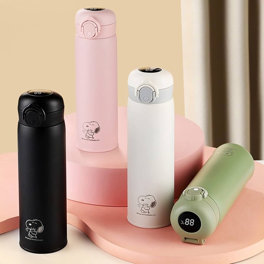 スヌーピー　水筒500ml 多　ワンタッチ開閉 スヌーピー☆水筒500ml 多 ワンタッチ開閉