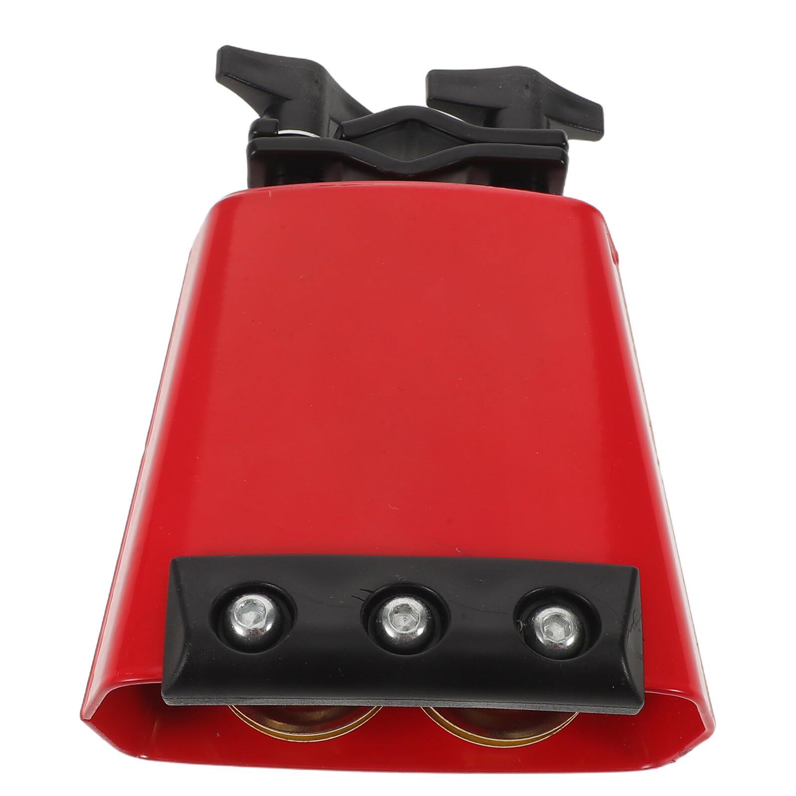 TOYANDONA Metalowy Czerwony Cowbell Do Zestawu Perkusyjnego z Trwałym Tłumiącym Paskiem Szybki Montaż Klipsem Akcesorium Do Małej Perkusji Idealny Próby i Występy