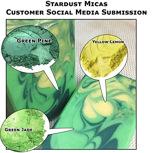 Stardust Micas Pigment Powder Cosmetic Grade Colorant For Makeup, Soap Making, Epoxy Resin, Diy Crafting Projects, Bright True Colors Stable Mica Batch Consistency (10 Gram Jar, Green Pine) #TOP3