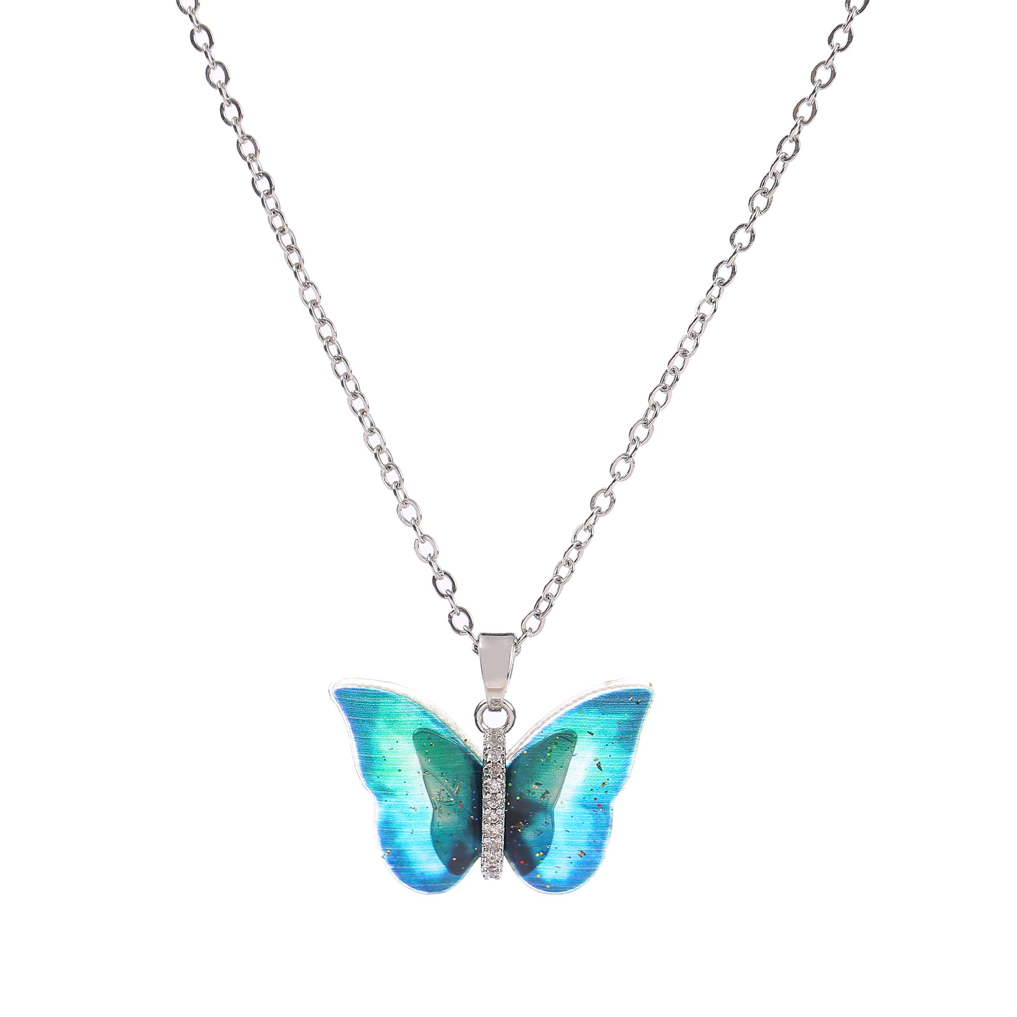 Trinket Fashion |CLASSY BUTTERFLY NECKLACE |Gifts for Girlfriend, Rakhi Rakshabandhan, Women & Girls ||BLUE,GREEN (B0D7MWV7RB) Amazon Price History, Amazon Price Tracker